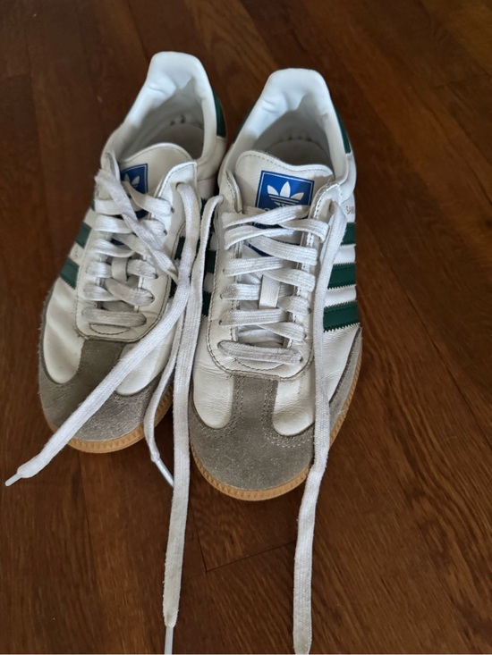 adidas Other - Men’s Adidas White & Green Classic Low-Top Sneakers with Gum Sole